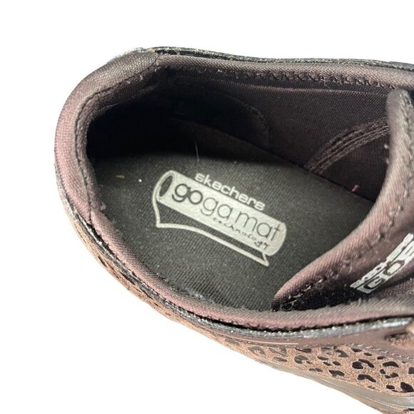Skechers Go Step goga mat quick Fit brown chocolate leopard print Size 7.5 - Picture 5 of 9
